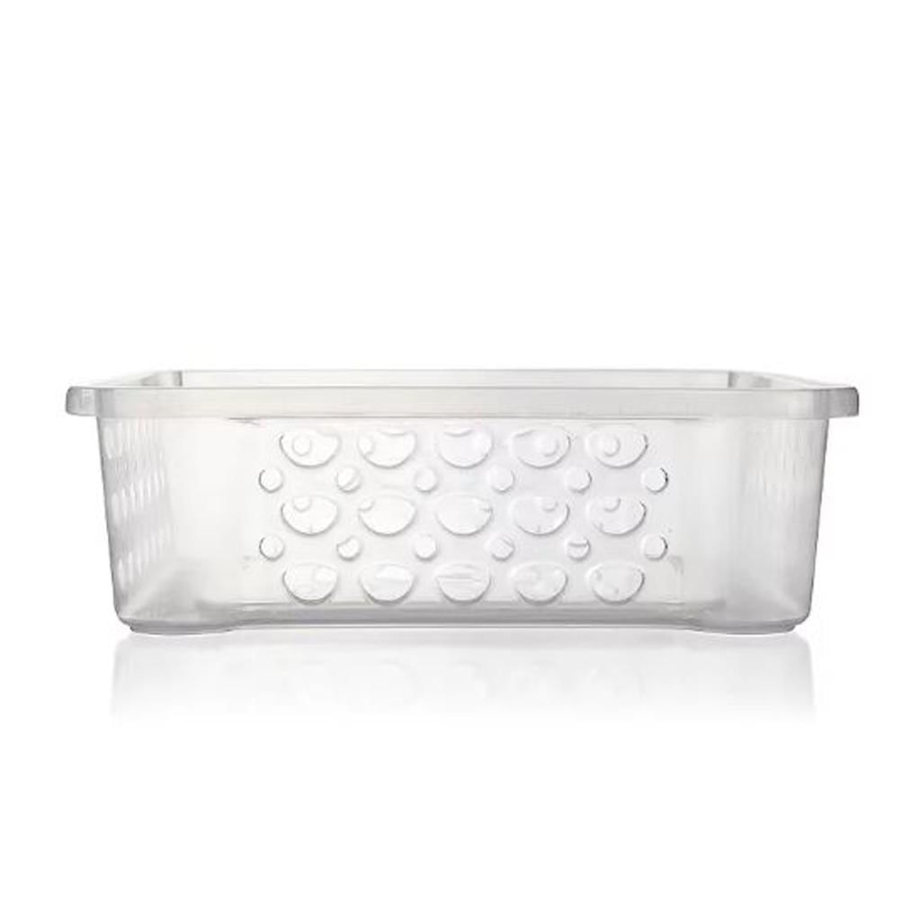 Encontraproduto.com.br - Cesta Empilhável Plástico Transparente 1,6L Moolti Sanremo