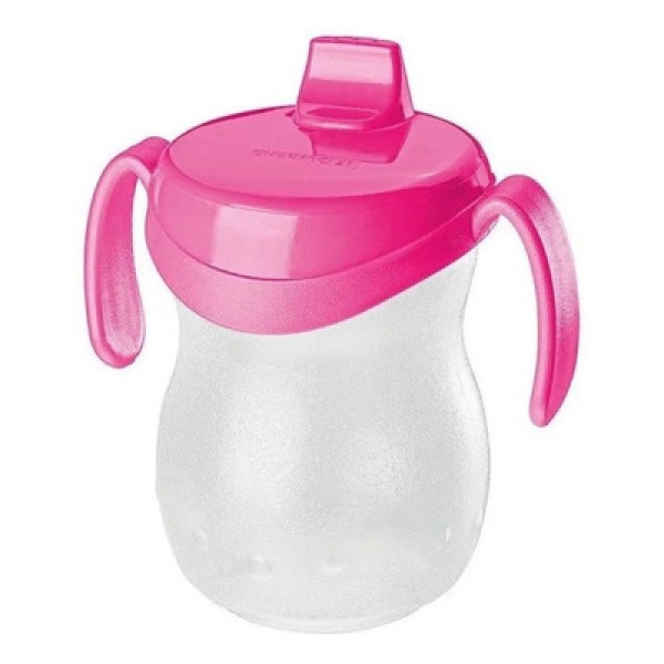 Encontraproduto.com.br - Copo Infantil com Bico e Alça Atóxico Rosa Baby Sanremo 310ml