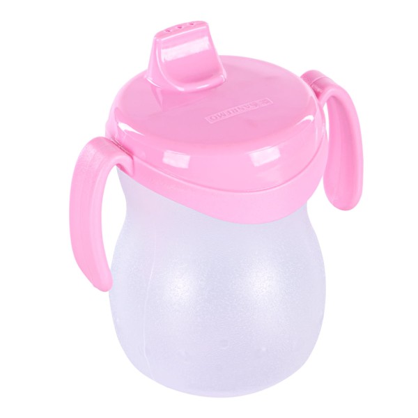 Encontraproduto.com.br - Copo Infantil com Bico e Alça Atóxico Rosa Baby Sanremo 310ml