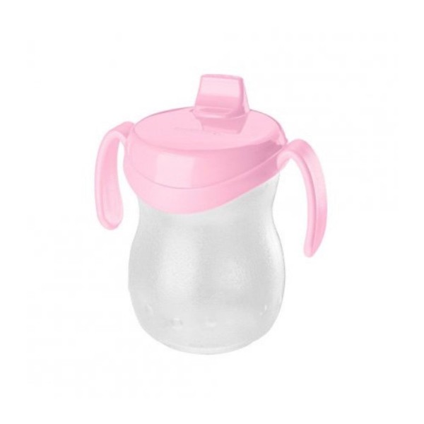 Encontraproduto.com.br - Copo Infantil com Bico e Alça Atóxico Rosa Baby Sanremo 310ml