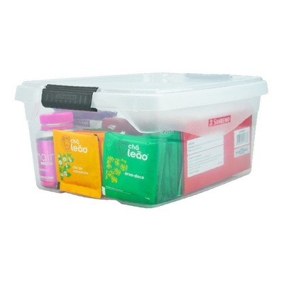 Caixa Organizadora Plástica Transparente 6L Flex Sanremo