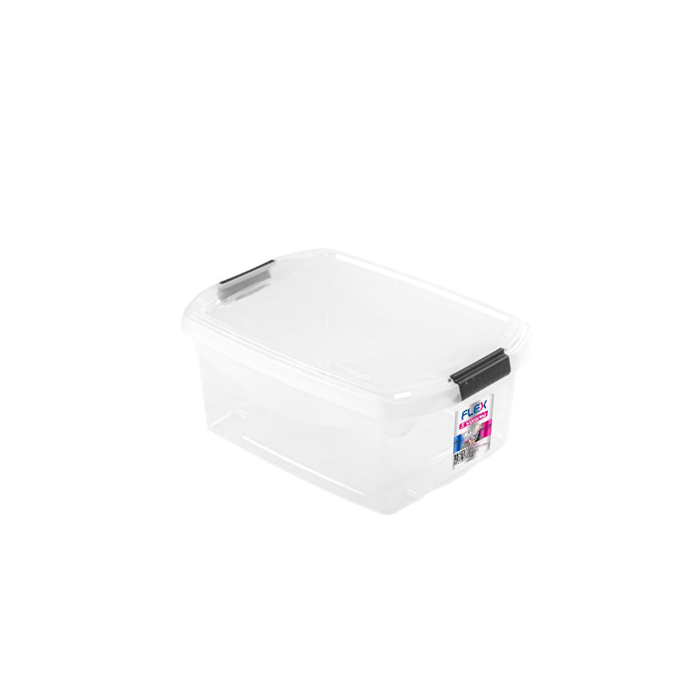 Encontraproduto.com.br - Caixa Organizadora Plástica Transparente 6L Flex Sanremo