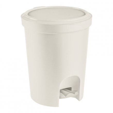 Lixeira Plástica Infantil com Pedal Off White Baby Sanremo 6,6L