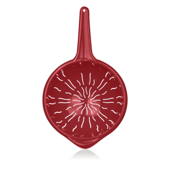 Encontraproduto.com.br - Escorredor de Massa Plástico com Cabo Vermelho Casar Sanremo