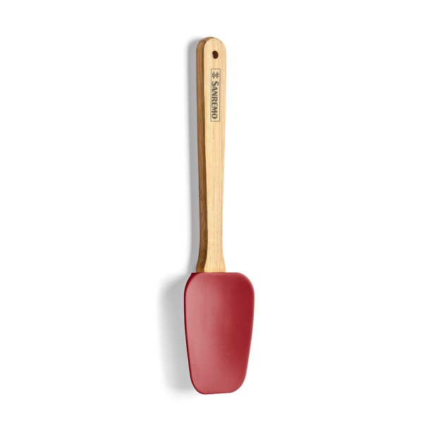 Encontraproduto.com.br - Espátula de Silicone com Cabo de Bambu Vermelha Casar Sanremo