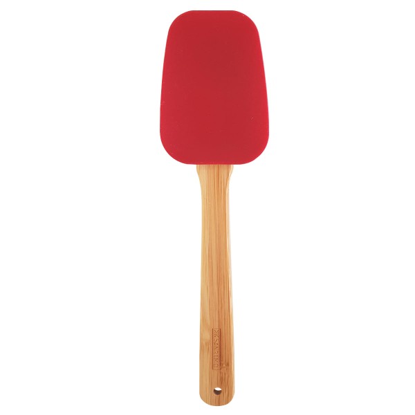 Encontraproduto.com.br - Espátula de Silicone com Cabo de Bambu Vermelha Casar Sanremo