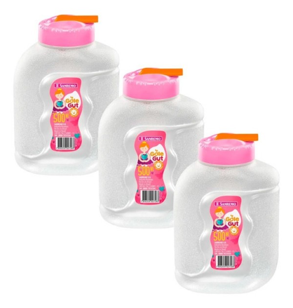 Garrafa Plástica Rosa/Laranja 250ml Gole Gut Sanremo