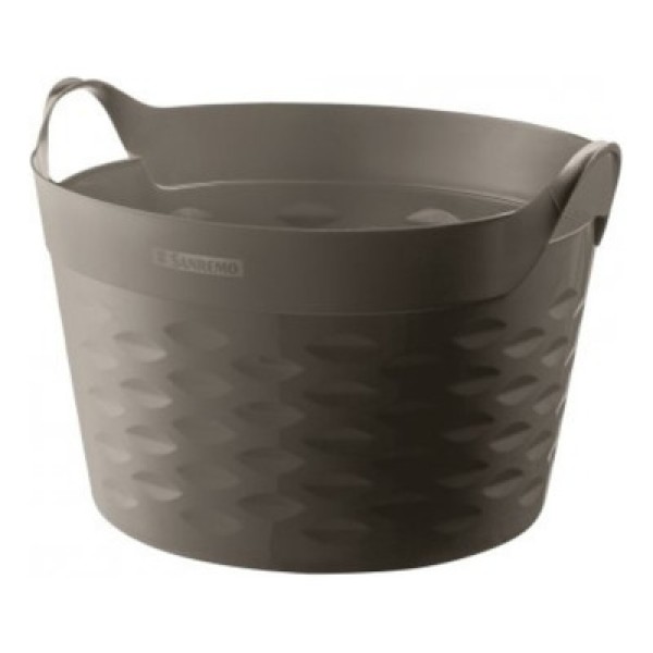 Encontraproduto.com.br - Cesto Organizador Circular Plástico Castor 30L Sanremo