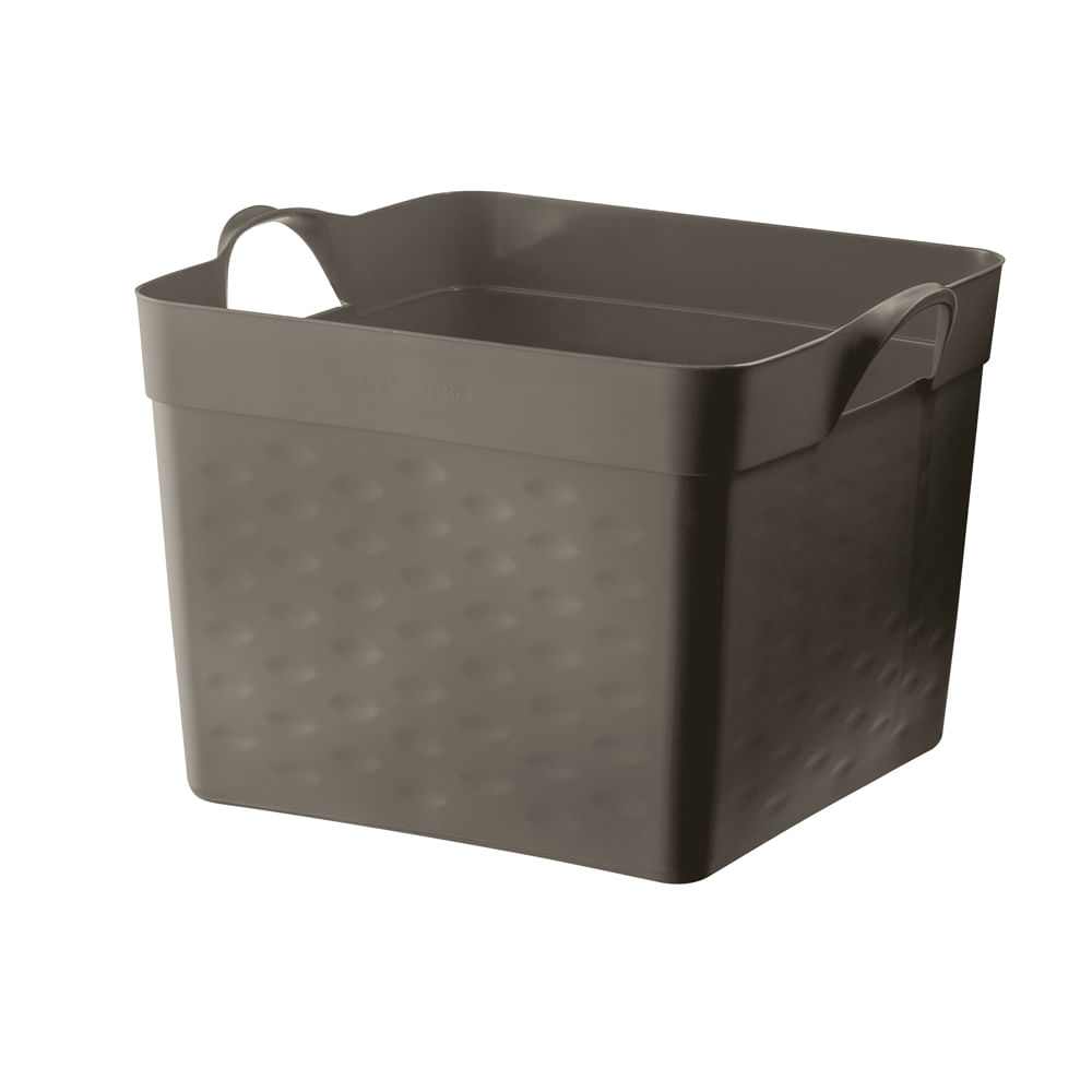 Cesto Organizador Quadrado Plástico Castor 22L Sanremo