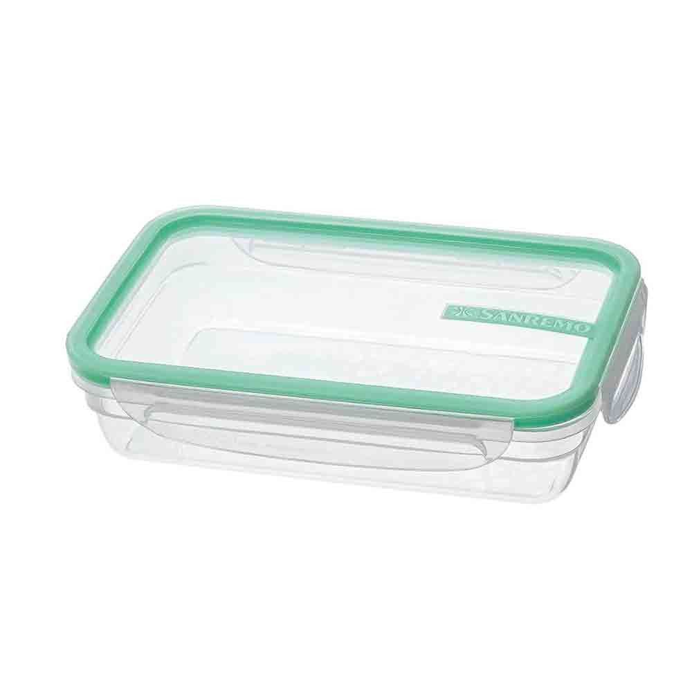 Encontraproduto.com.br - Kit 2 Potes Plásticos com Travas Hermético Verde Sanremo