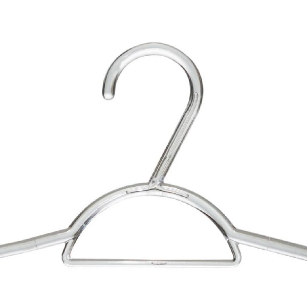 Encontraproduto.com.br - Cabide Plástico Multifuncional Transparente 41cm Sanremo 6 Un