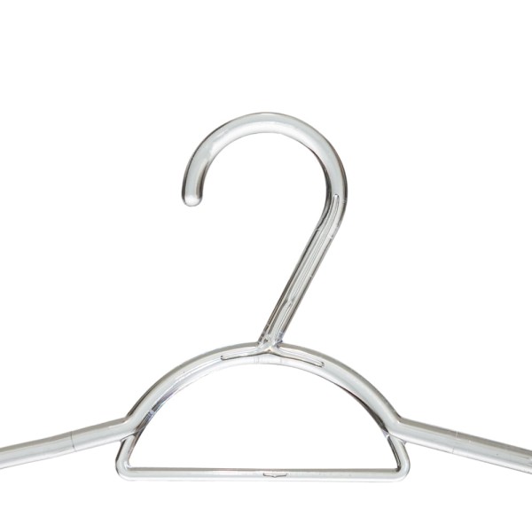 Encontraproduto.com.br - Cabide Plástico Multifuncional Transparente 41cm Sanremo 6 Un