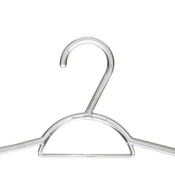 Encontraproduto.com.br - Cabide Plástico Multifuncional Transparente 41cm Sanremo 6 Un