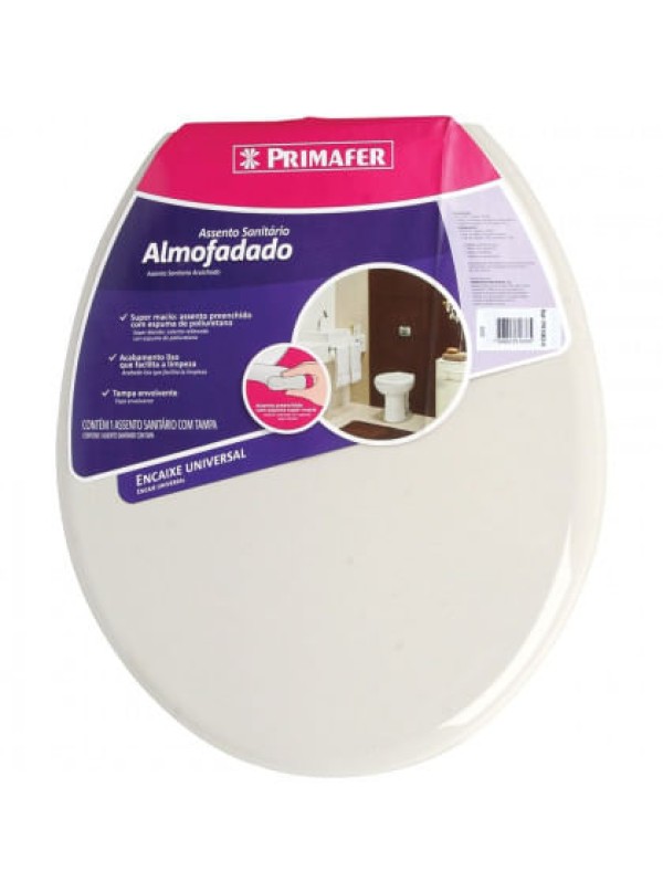 Encontraproduto.com.br - Assento Sanitário Almofadado Clássico Branco Sanremo