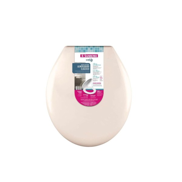 Encontraproduto.com.br - Assento Sanitário Almofadado Clássico Bege Sanremo