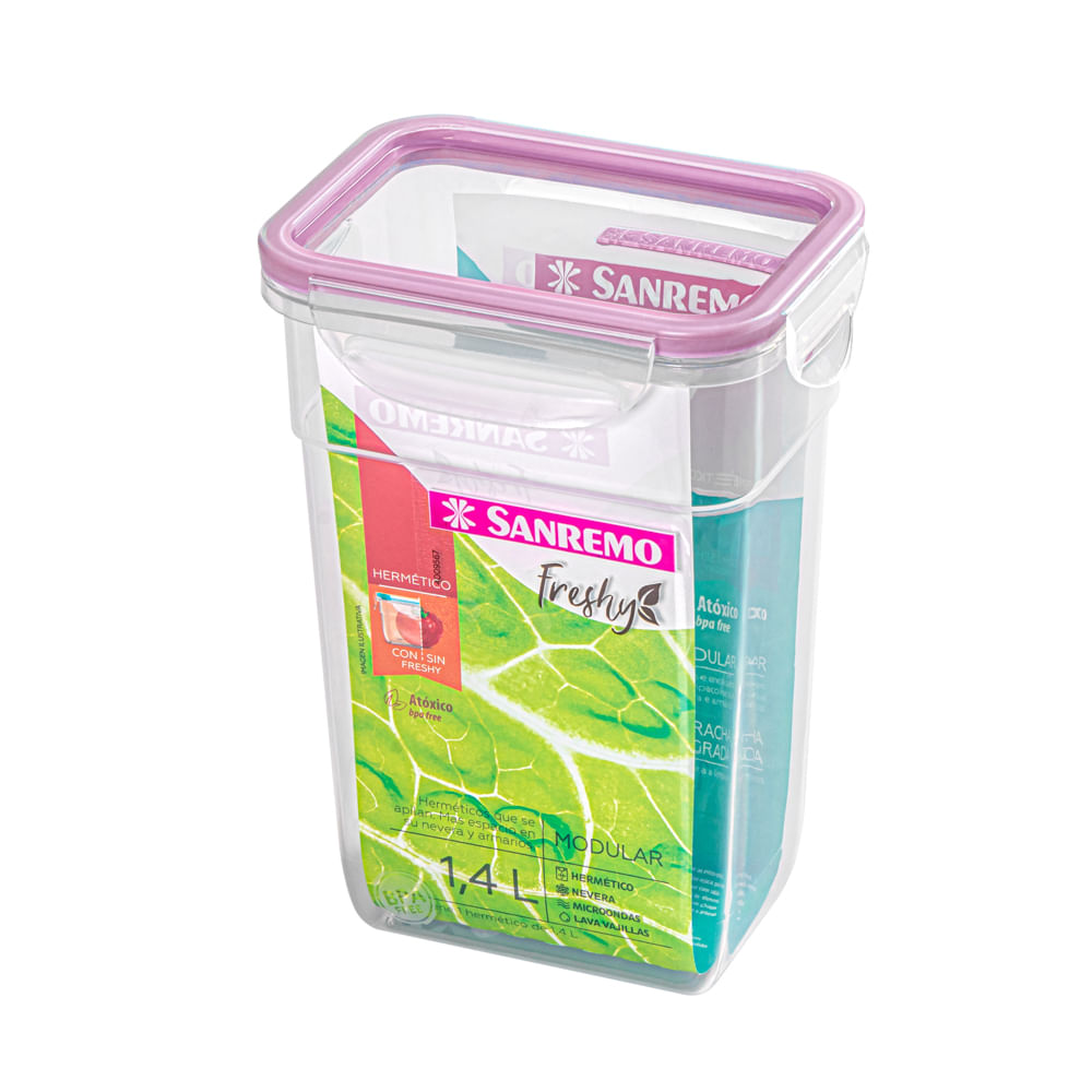 Encontraproduto.com.br - Pote Plástico com Travas Hermético Açaí 1,4L Freshy Sanremo