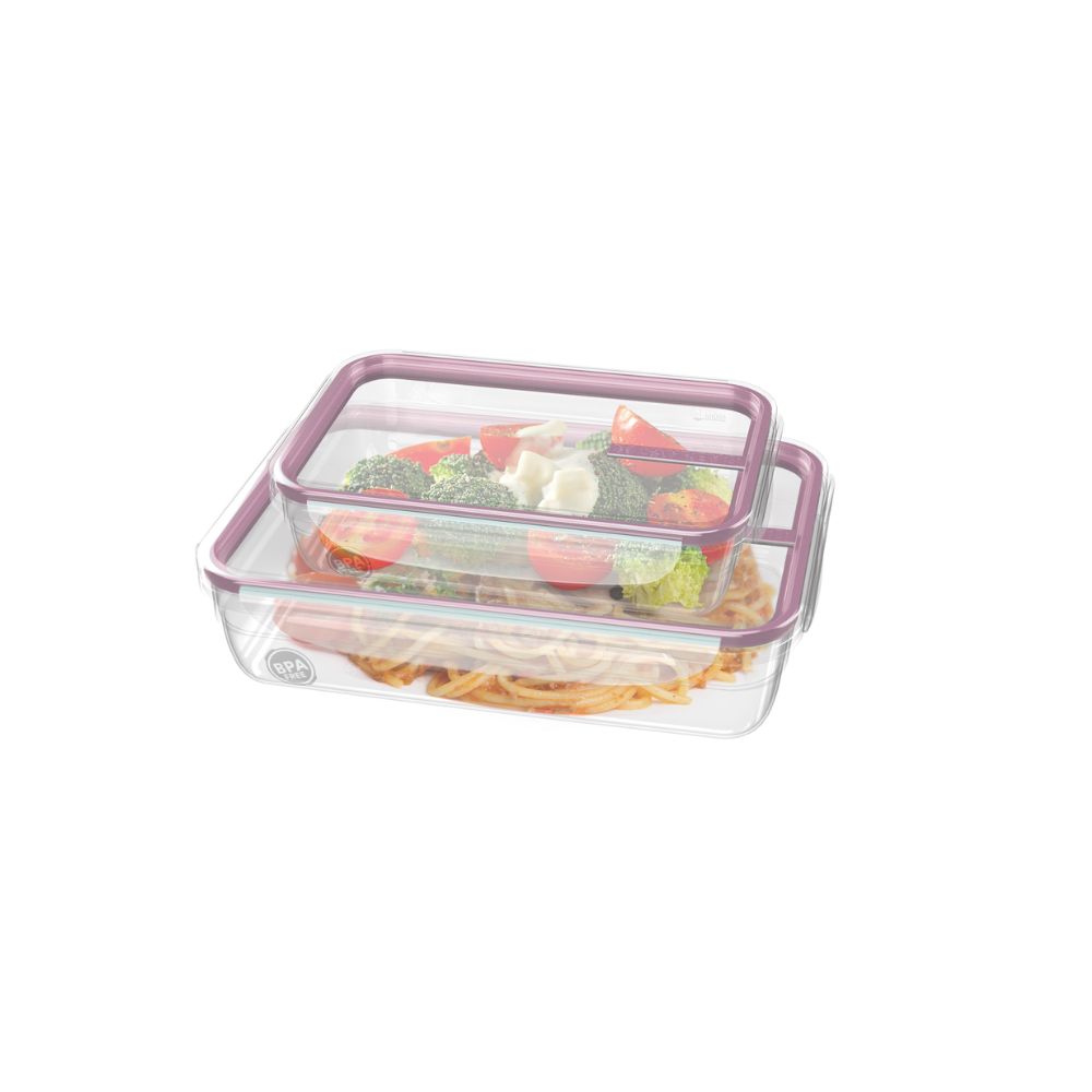 Encontraproduto.com.br - Jogo de Potes Plástico 2pcs com Trava Açaí Sanremo