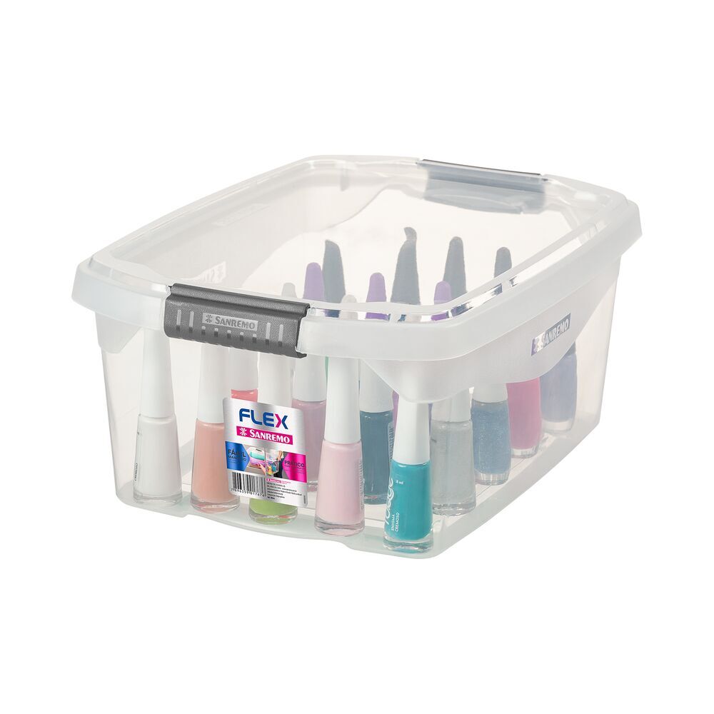 Encontraproduto.com.br - Caixa Organizadora Transparente Multiuso 6 Litros Sanremo