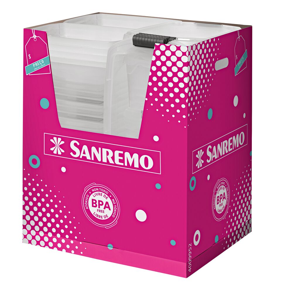 Encontraproduto.com.br - Caixa Organizadora Transparente Multiuso 6 Litros Sanremo