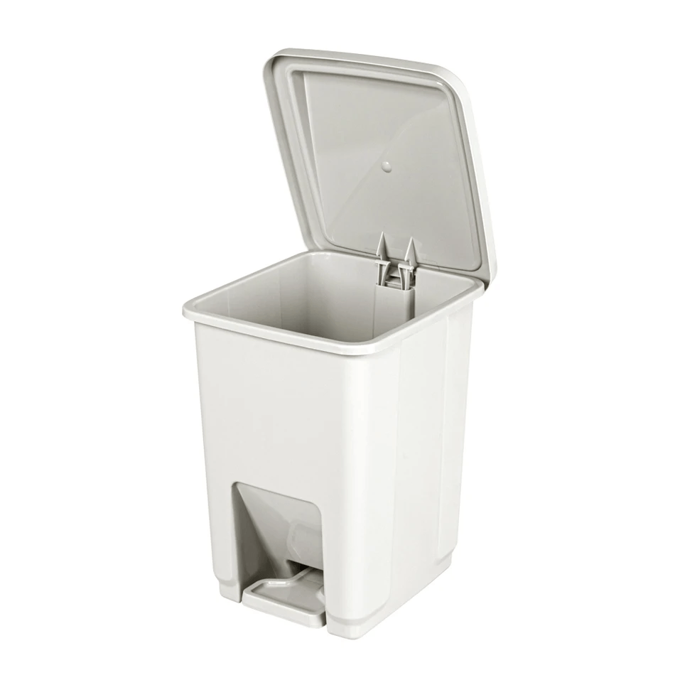 Encontraproduto.com.br - Lixeira Pedal Bege 15L SANREMO