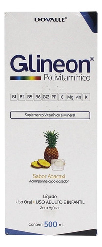 Solução Oral Glineon Polivitaminico 500ml