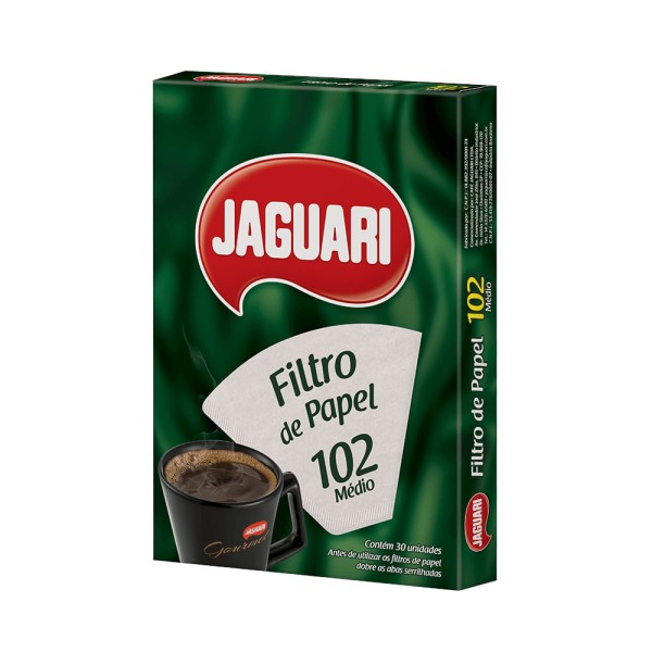 Encontraproduto.com.br - Filtro de Papel nº102 com 30 unidades Jaguari