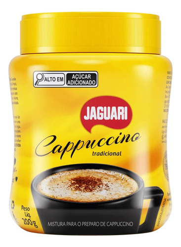 Cappuccino Soluvél Jaguari Tradicional 200 g