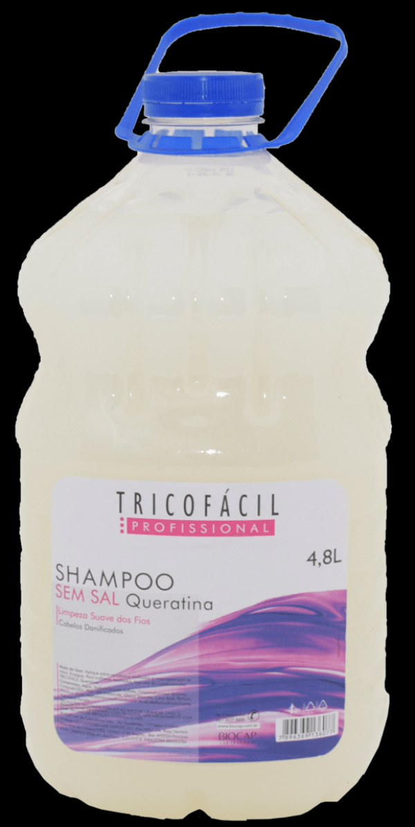 Shampoo 4,8lt Sem Sal Queratina - Tricofacil