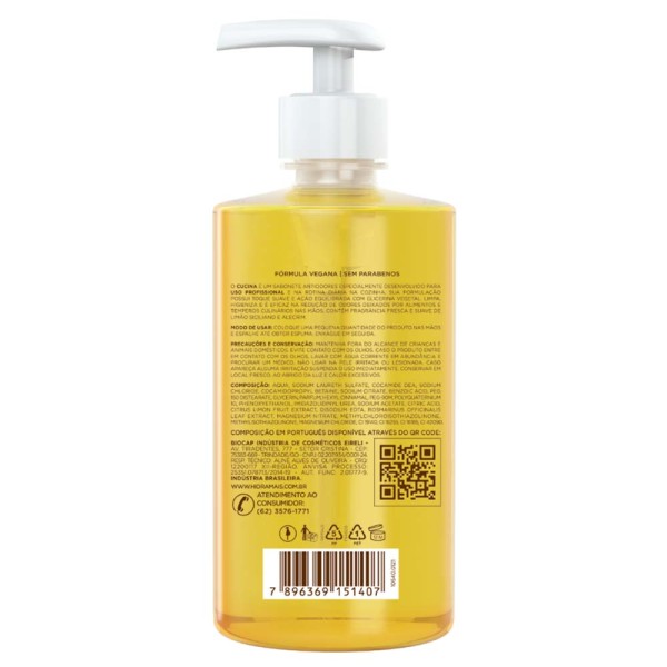 Encontraproduto.com.br - Sabonete Líquido Para as Mãos Hidramais Cucina Limão Siciliano e Alecrim 500ml