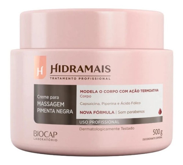 Encontraproduto.com.br - Creme Termoativado Hidramais - Pimenta Negra 500g