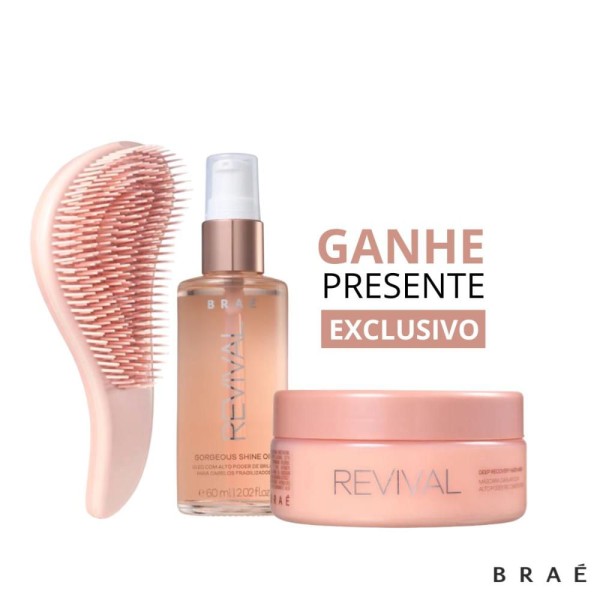 Kit Braé Reconstrução e Brilho + Presente Escova
