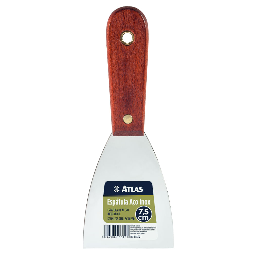 Espátula com Lâmina de Aço Inox - Atlas - 6155/10 - Unitário