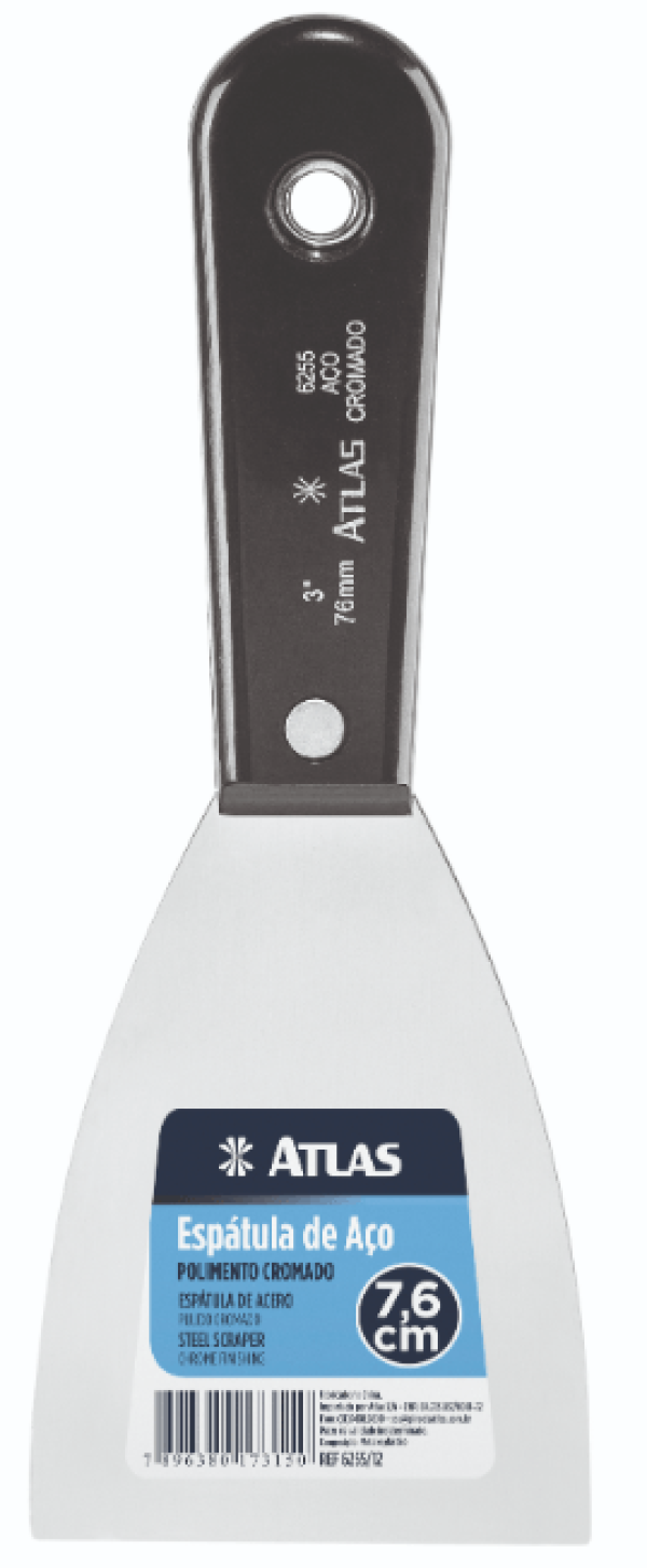Encontraproduto.com.br - Espátula Atlas Aço Cromada 08cm 6255/12