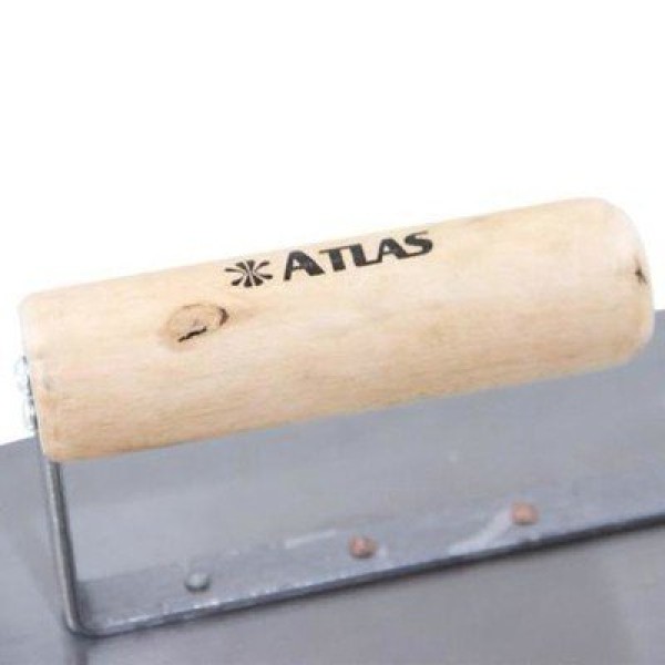 Encontraproduto.com.br - Desempenadeira de Aço T Lisa com Cabo Plástico Aberto 12X25CM - ATLAS
