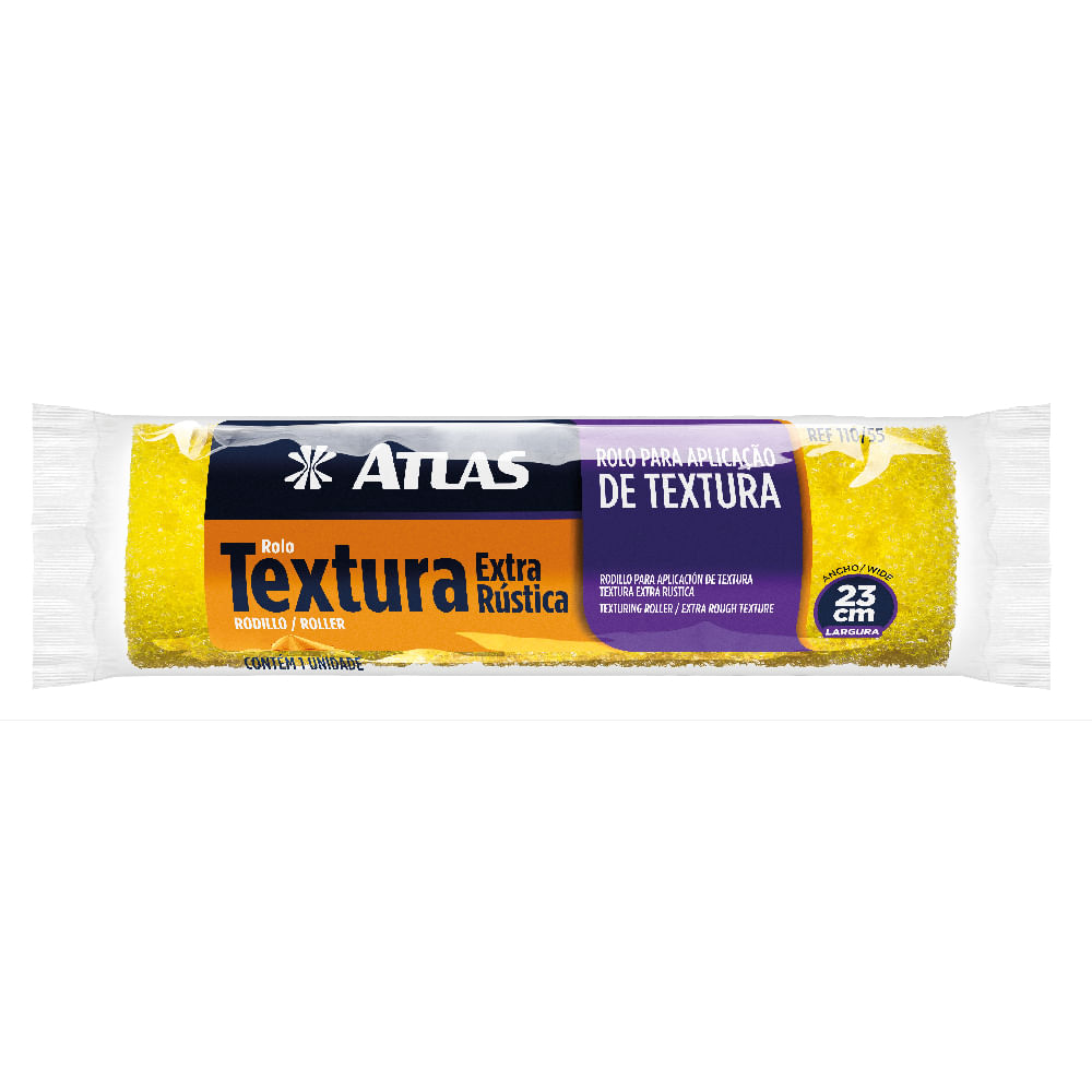 Encontraproduto.com.br - Rolo Para Efeito Atlas Textura Espuma Rústica 110/55 23cm