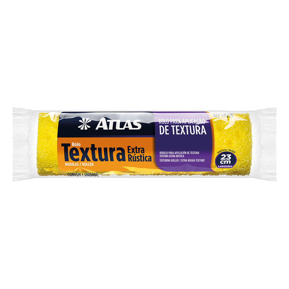 Encontraproduto.com.br - Rolo Para Efeito Atlas Textura Espuma Rústica 110/55 23cm