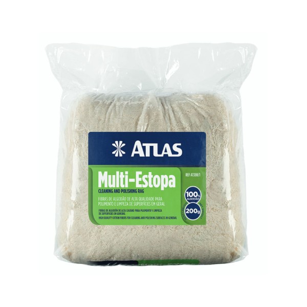 Encontraproduto.com.br - Estopa de Algodão Para Polimento/limpeza Atlas 200gr