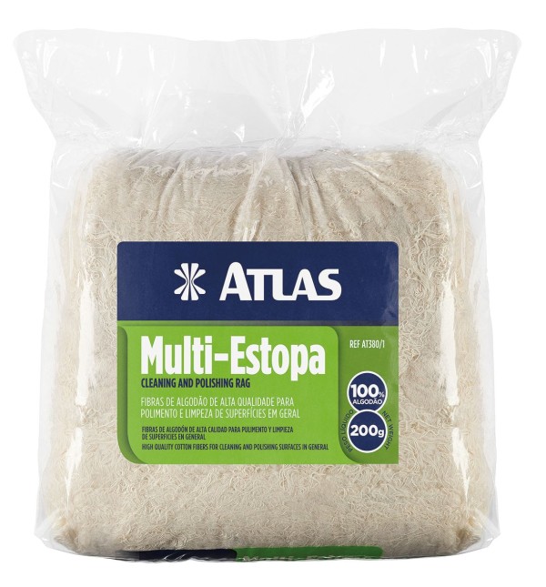 Encontraproduto.com.br - Estopa de Algodão Para Polimento/limpeza Atlas 200gr
