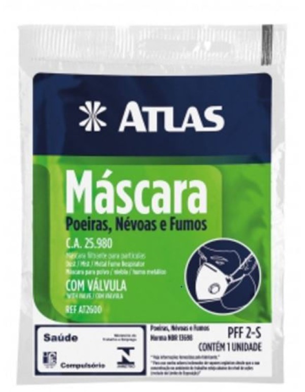 Encontraproduto.com.br - Máscara Descartável PFF2 com Válvula - ATLAS