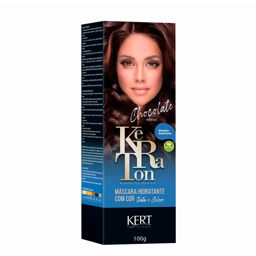 Tonalizante Banho De Brilho Keraton 100g Chocolate - Kert