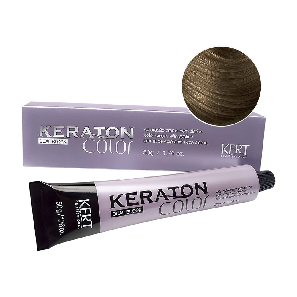 Encontraproduto.com.br - Tinta Keraton Dual Block 50g 7.0 Louro Medio - Kert