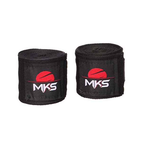 Encontraproduto.com.br - Kit Luva Boxe Muay Thai New Prospect Mks Combat Inverse Com Bandagem Preta 12 Oz