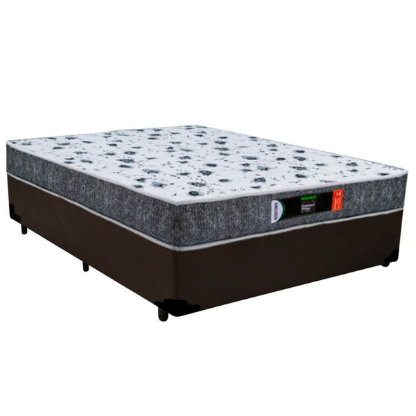 Encontraproduto.com.br - Cama Box Casal + Colchão Ortopédico Resistente Pró D28 Prime Colchões 138x188x60 Cor:marrom