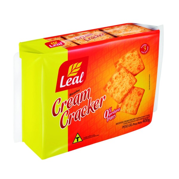 Encontraproduto.com.br - Biscoito Cream Cracker LEAL Tradicional Pacote 400g