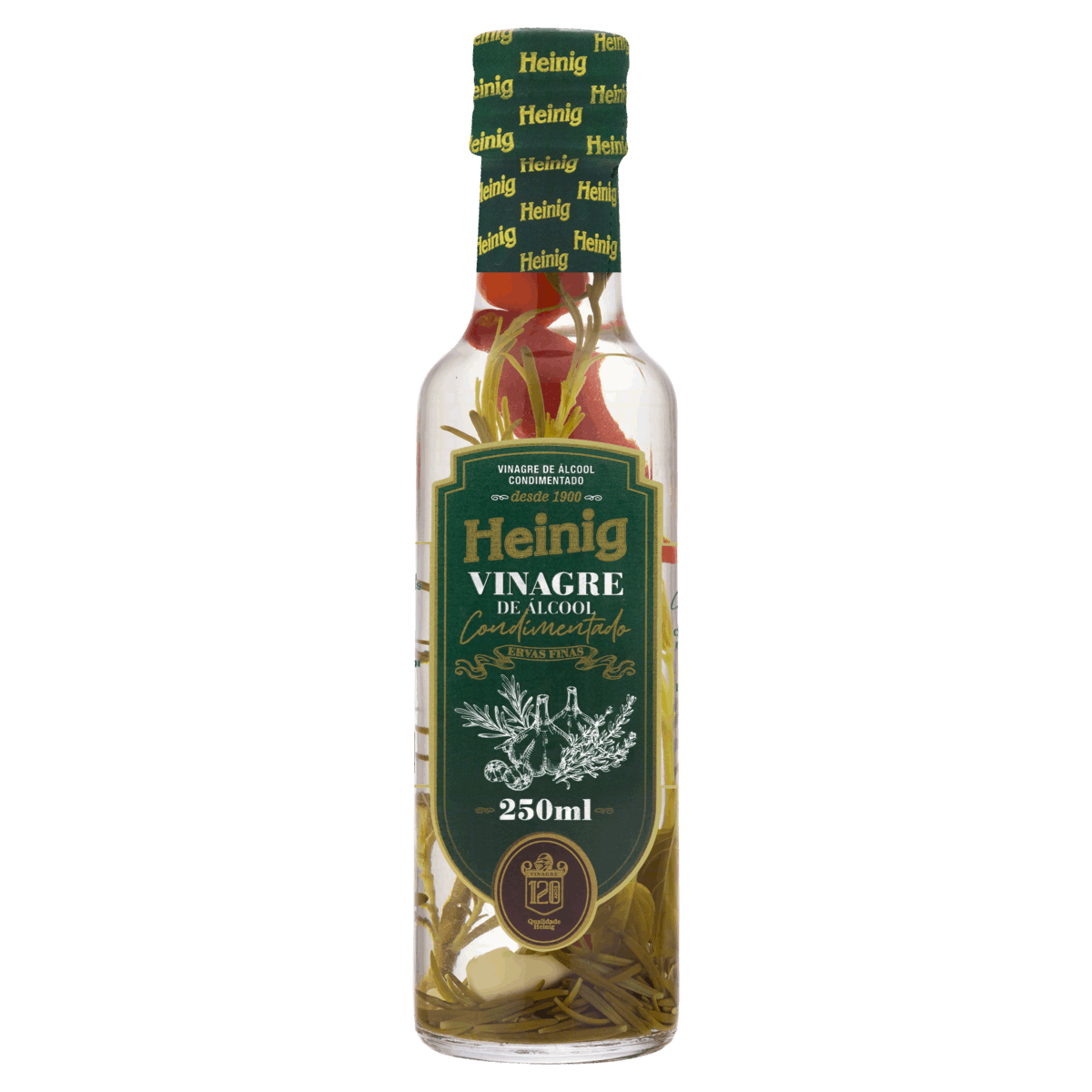 Encontraproduto.com.br - Vinagre de Álcool Condimentado Ervas Finas Heinig Vidro 250ml