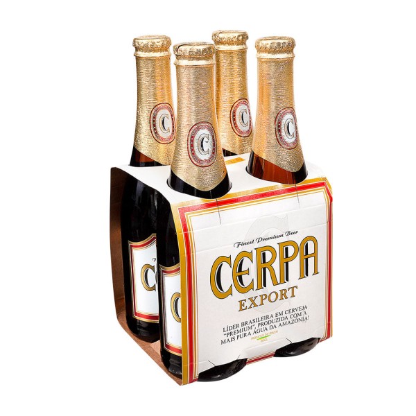 Encontraproduto.com.br - Cerveja Cerpa Export Pack com 4 Garrafas 350ml Cada