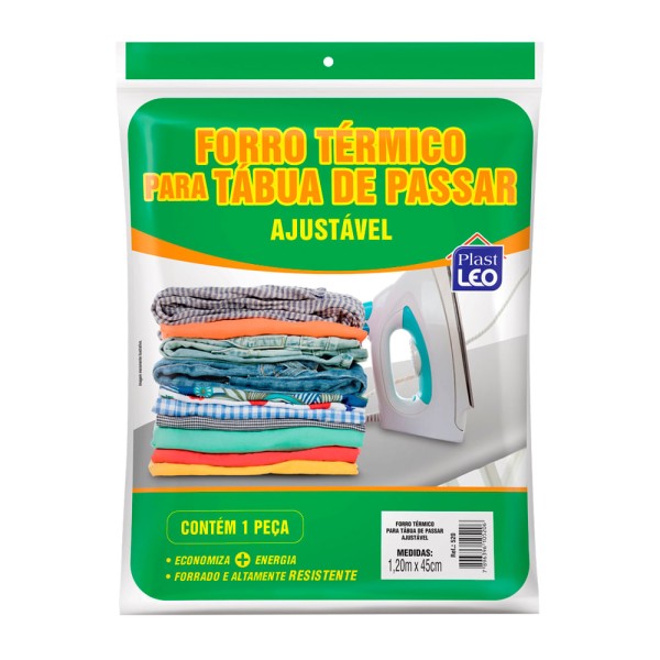 Encontraproduto.com.br - Capa Forro Térmico para Tábua de Passar Roupa PlastLeo Ajustável Cinza