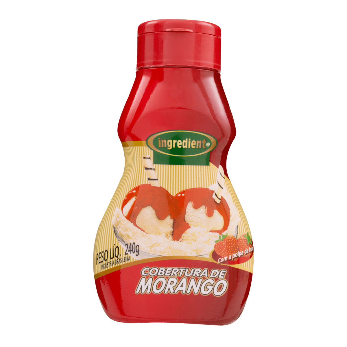 Encontraproduto.com.br - Cobertura para Sorvete Sabor Morango Ingredient 240g
