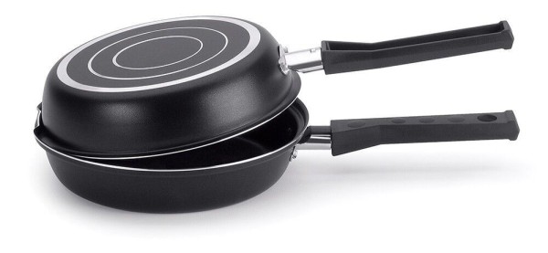 Encontraproduto.com.br - Frigideira Dupla com Antiaderente Ultra em Alumínio Gourmet Multiflon 18cm