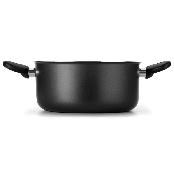 Encontraproduto.com.br - Caçarola Gourmet Multiflon com Tampa de Vidro e Antiaderente de Alumínio - 18cm
